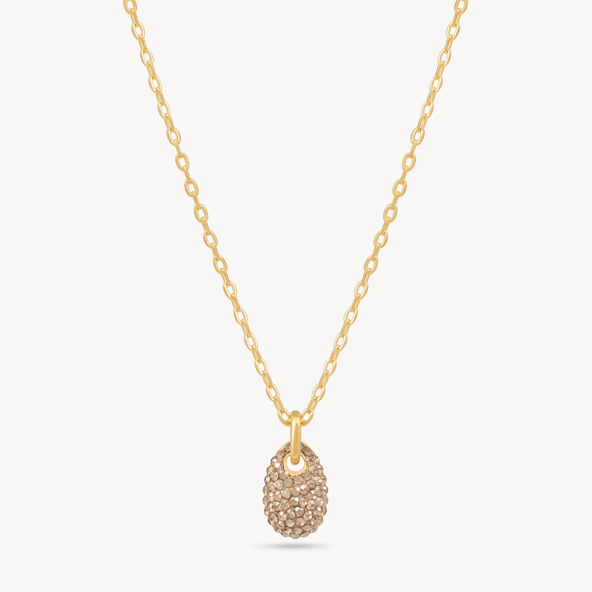 Soft Gold Sparkle Pebble Necklace