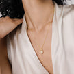 Soft Sparkle Pebble Necklace on model