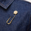 Safety Pin Brooch on model