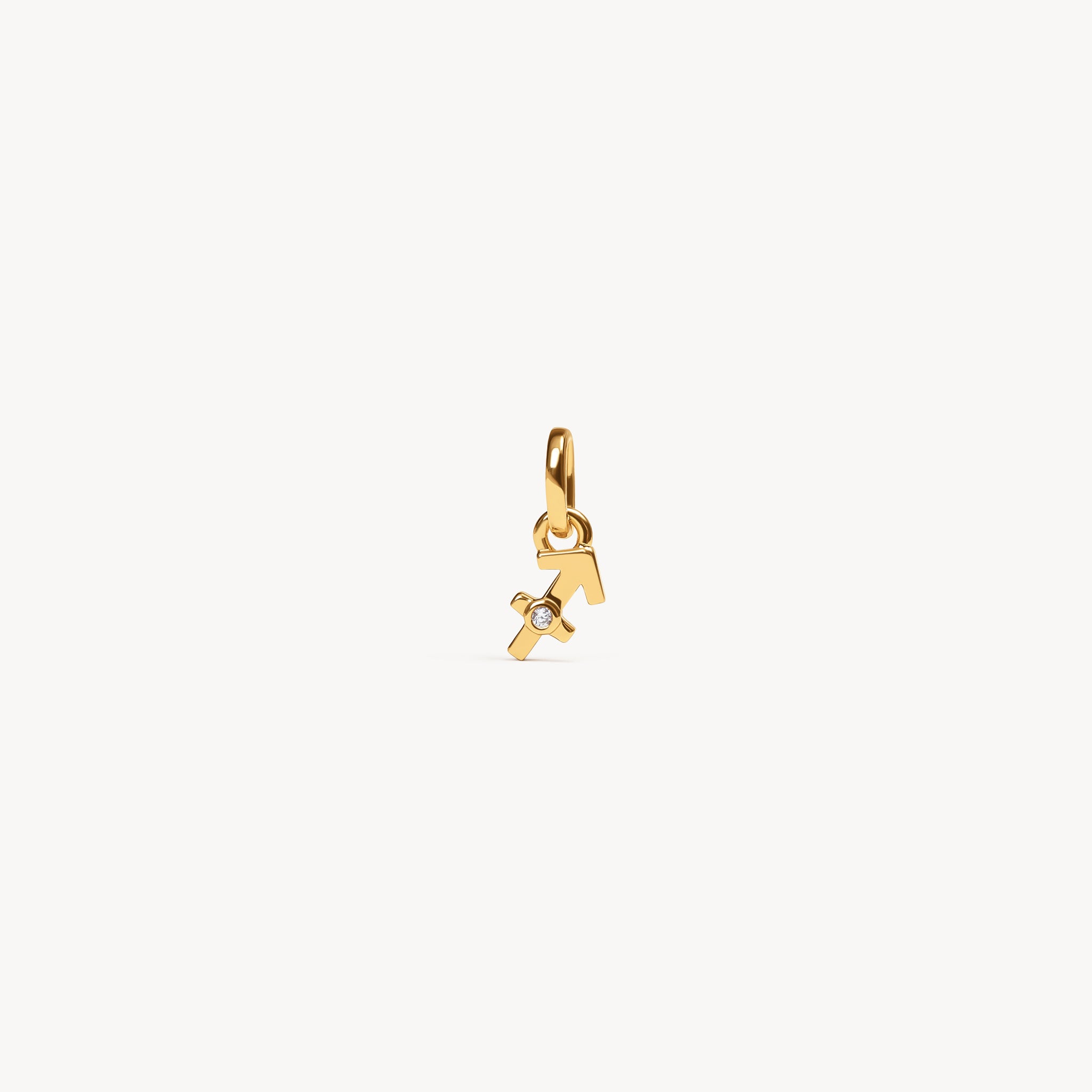 Sagittarius Zodiac Charm Gold