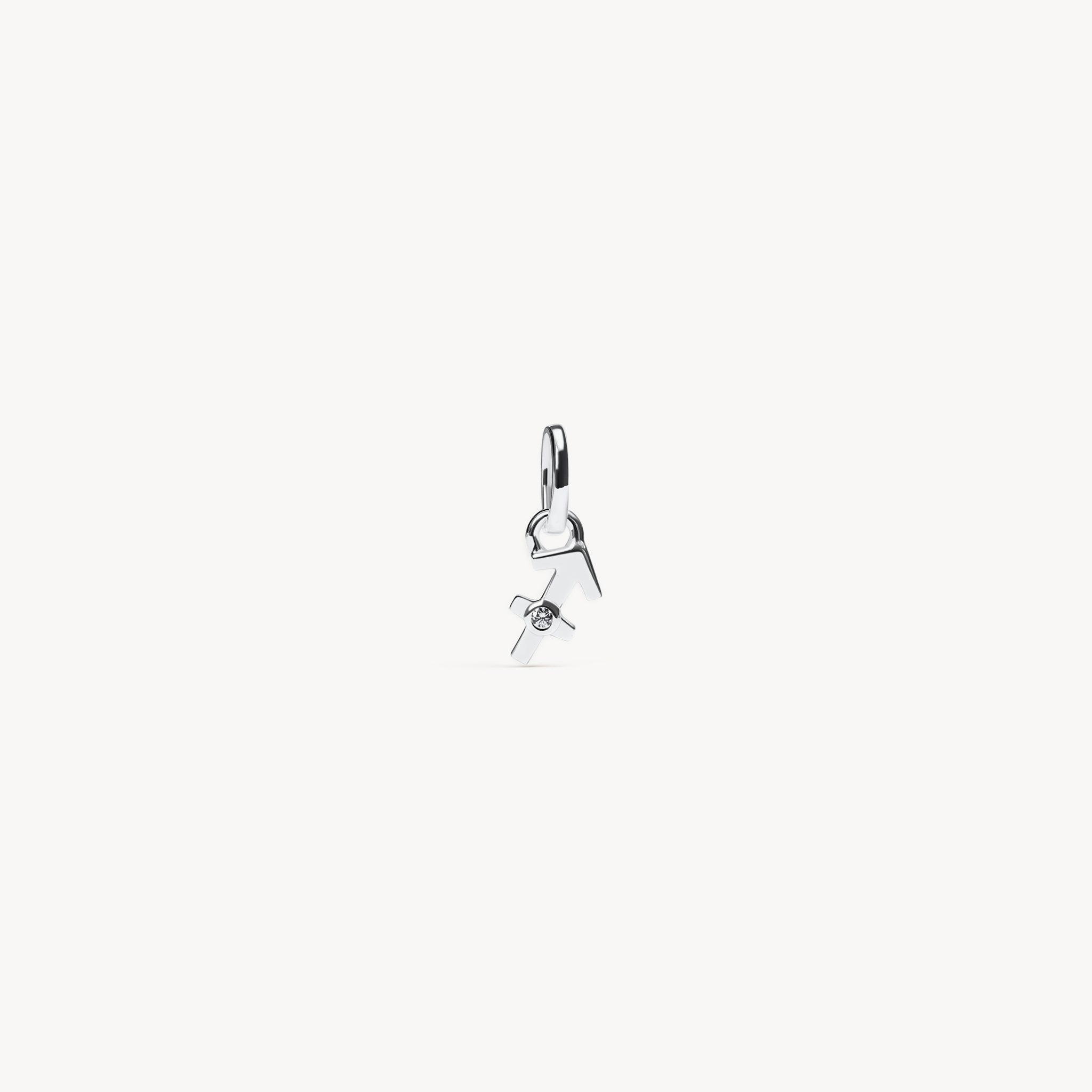 Zodiac Charm Sagittarius Silver