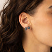 8mm Birthstone Sparkle Ball™ Stud Earrings September on model