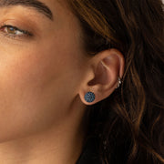 Sapphire Sparkle Ball™ Stud Earrings — Medium on model