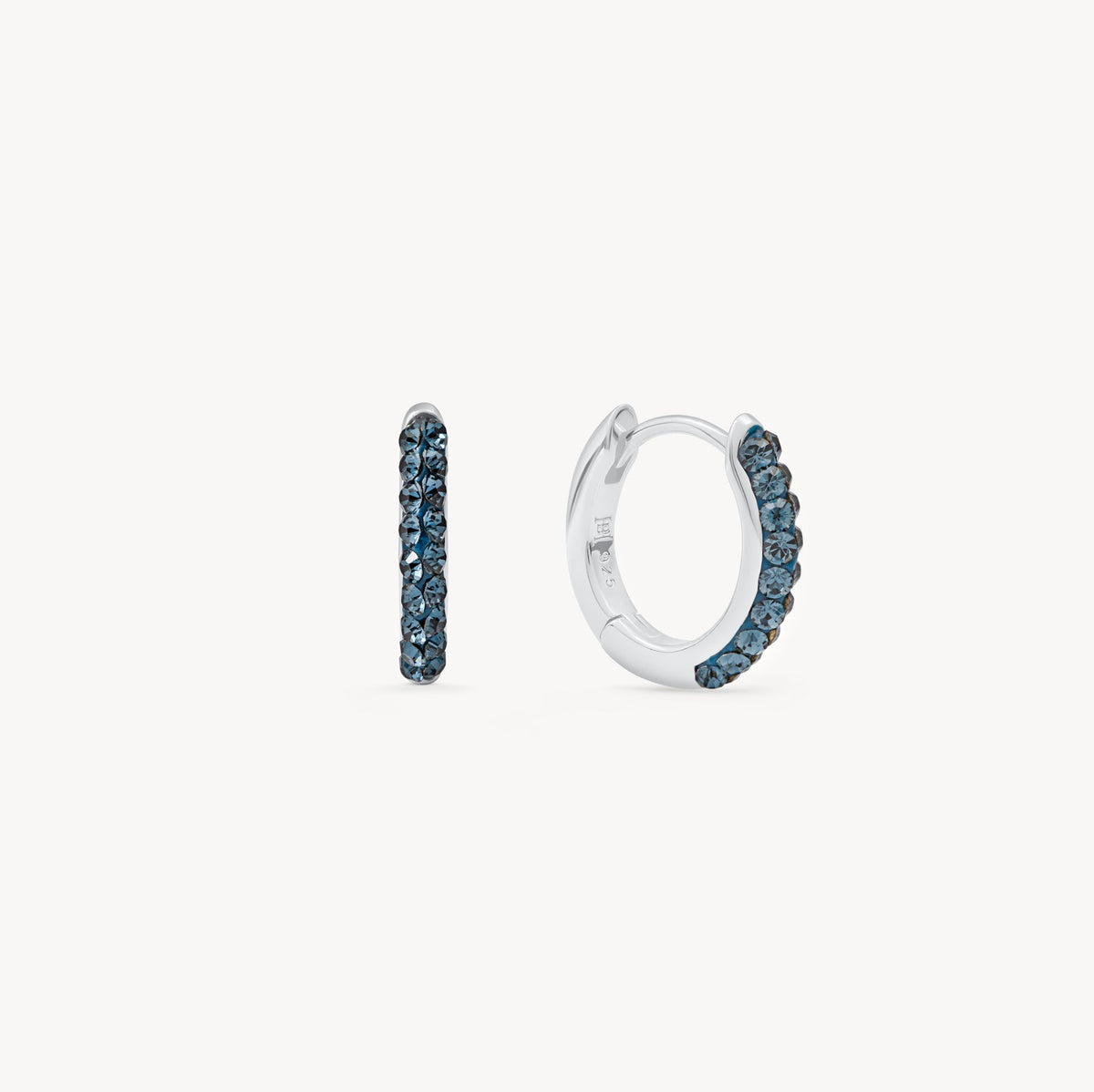 September Birthstone Sparkle Hoop Earrings