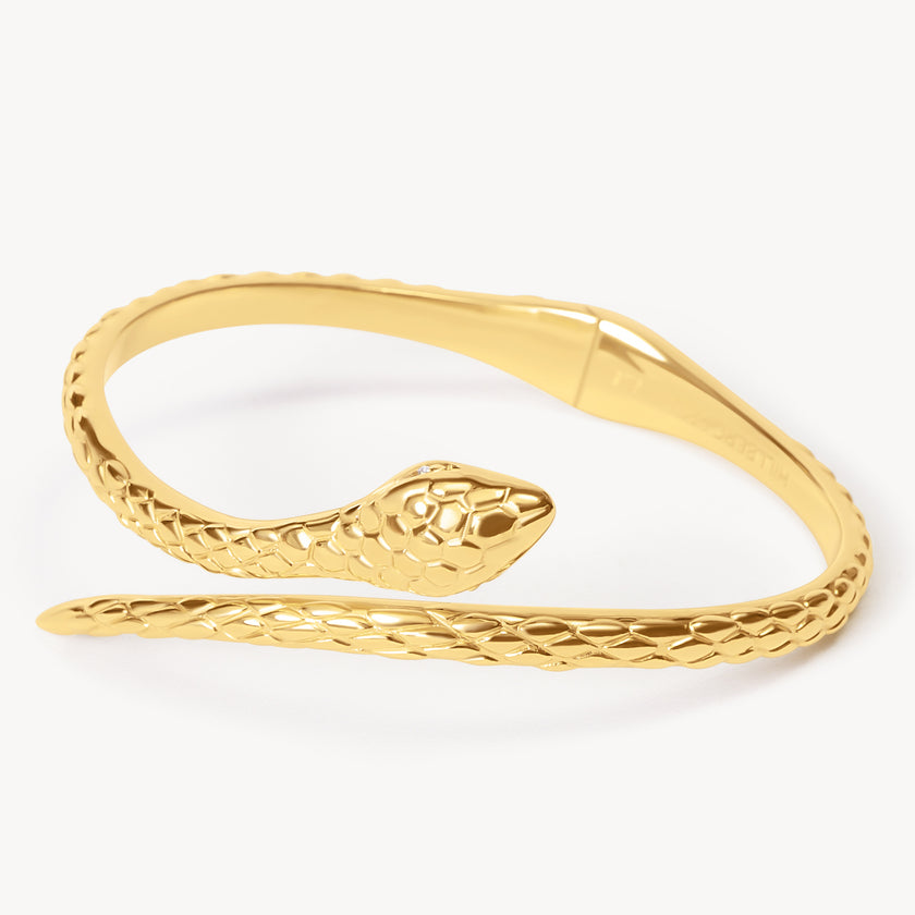 Serpent Cuff Bracelet Gold
