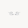 Serpent Stud Earrings Silver