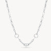 Silver Multi-Station Charm Necklace