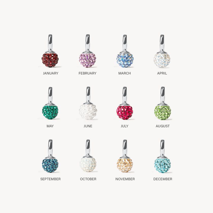 Silver Mini Birthstone Sparkle Charms
