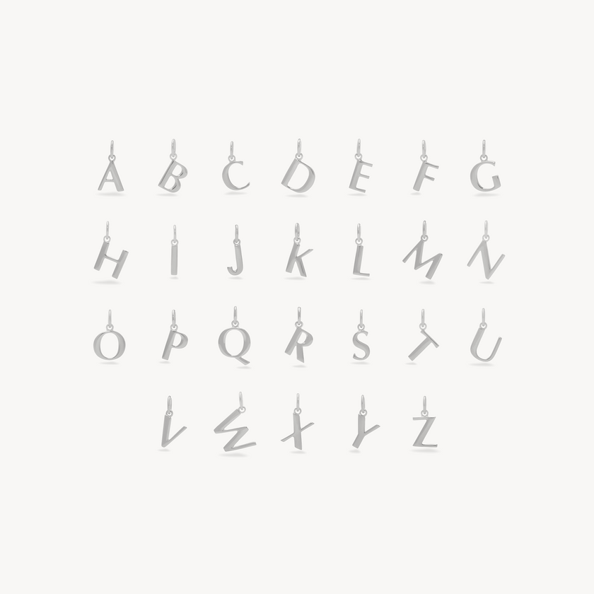 Silver Letter Charms