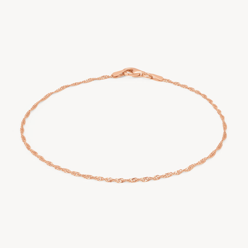 Rose Gold Singapore Chain Anklet