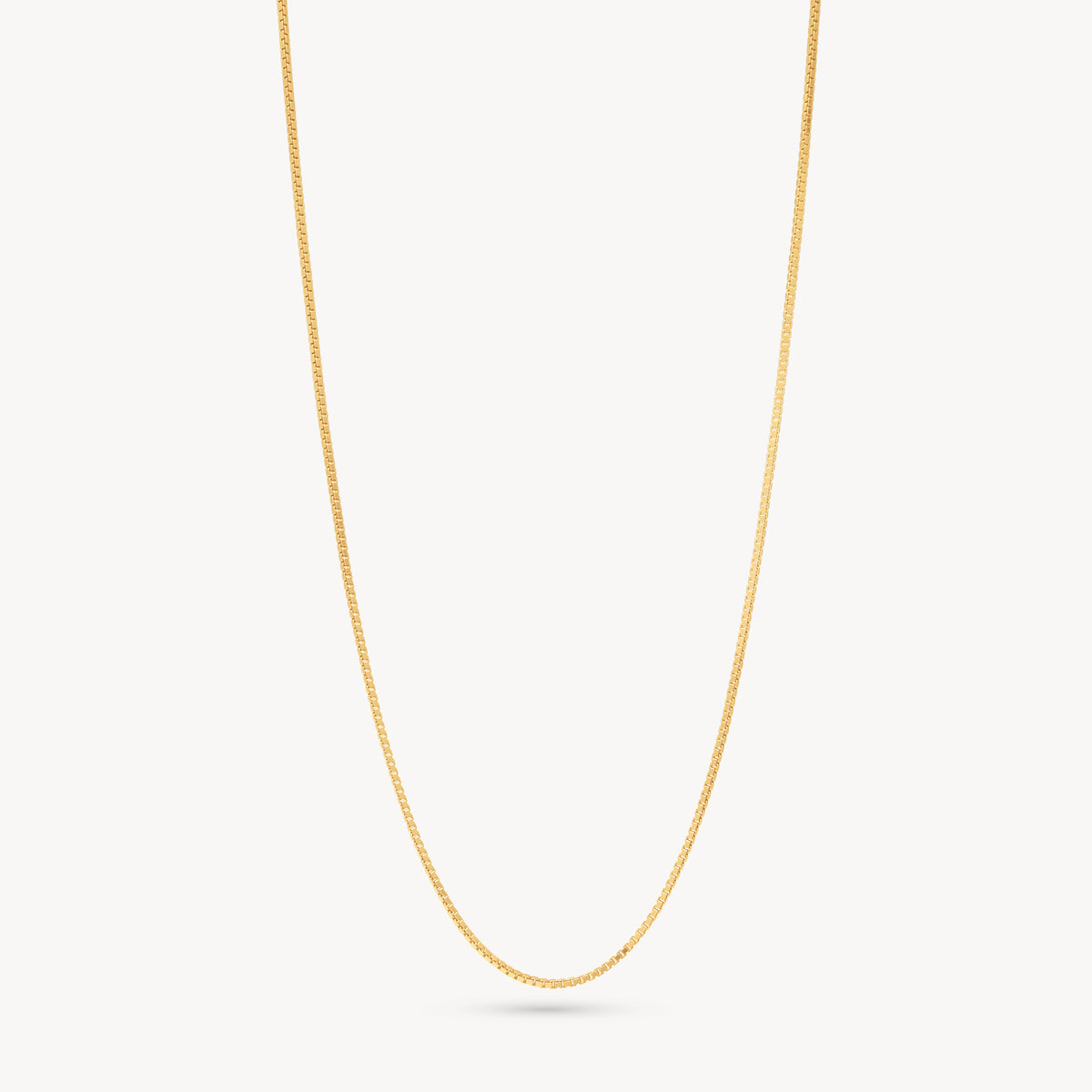 Box Chain Slider Necklace Gold 