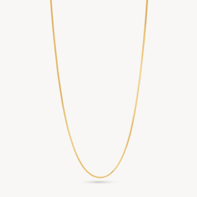 Box Chain Slider Necklace Gold 
