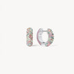 Abalone and Amethyst Opal Reversible Sparkle Hoop Earrings