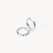 Snakeskin Hoop Earrings Silver