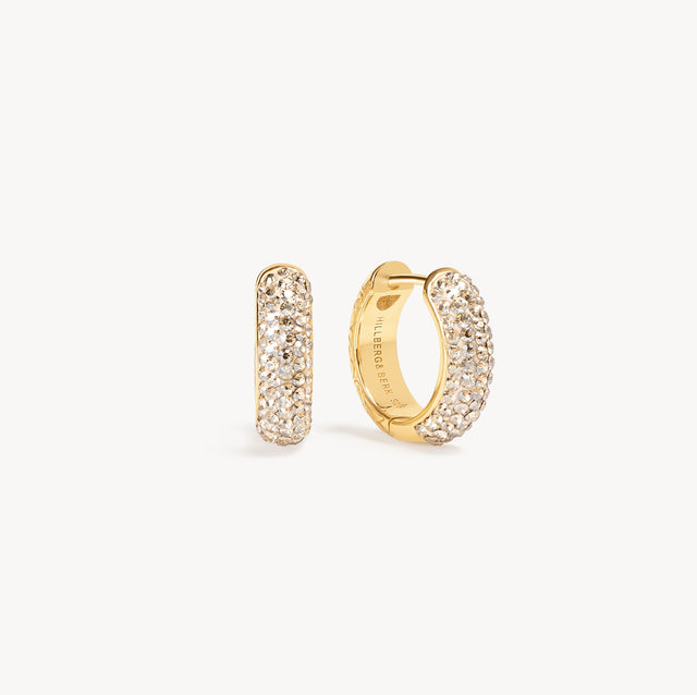 Soft Gold Sparkle Reversible Hoop Earrings