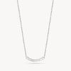 Denim Curved Sparkle Bar Necklace