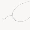 Denim Curved Sparkle Bar Necklace closure