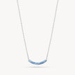 Denim Curved Sparkle Bar Necklace