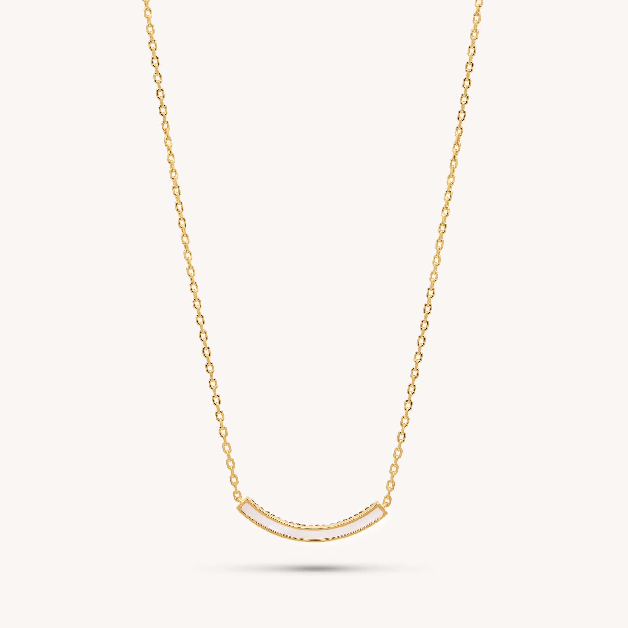 Sparkle Bar Necklace in Soft Gold