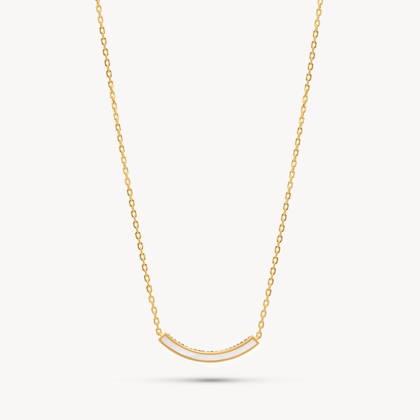 Sparkle Bar Necklace in Soft Gold