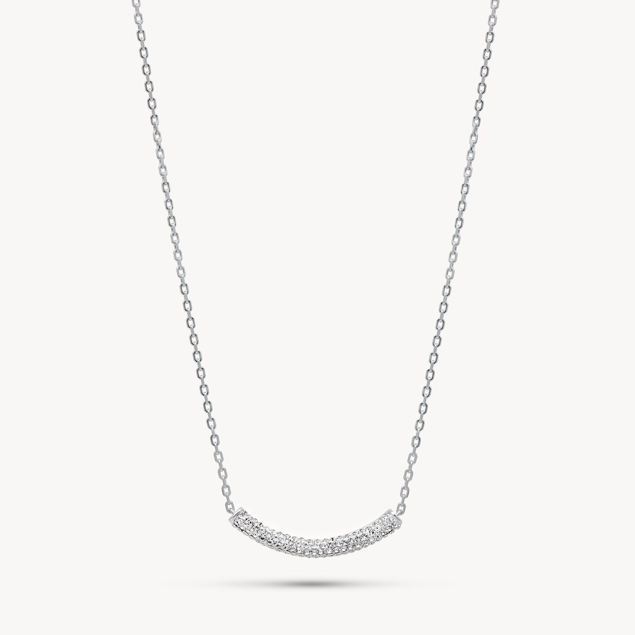 Sparkle Bar Necklace in White