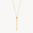 Desert Rose Sparkle Bezel Bolo Tie Necklace