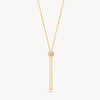 Desert Rose Sparkle Bezel Bolo Tie Necklace