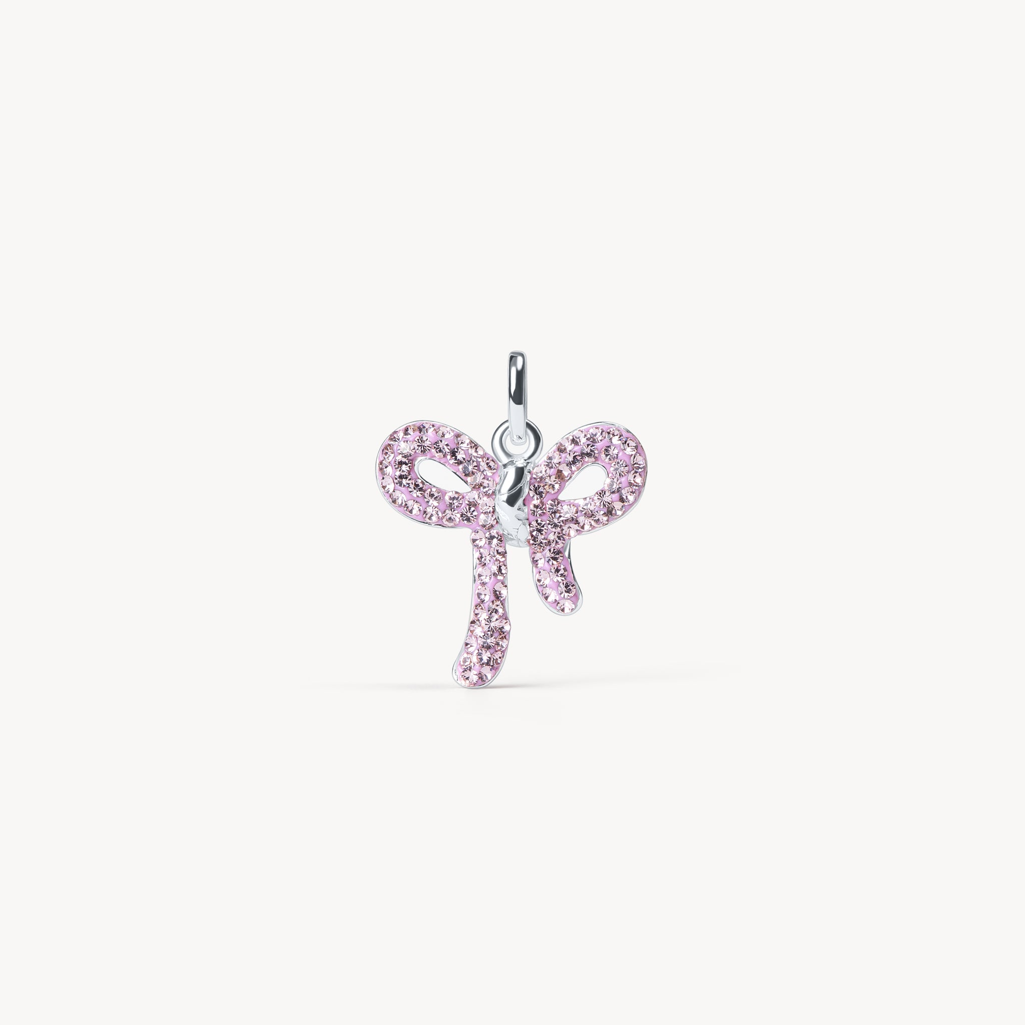 Lilac Sparkle Bow Charm