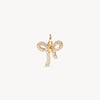 Soft Gold Sparkle Bow Charm