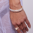 Ballet Slipper Sparkle Cuff Bracelet on model