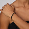 Black Sparkle Cuff Bracelet on model