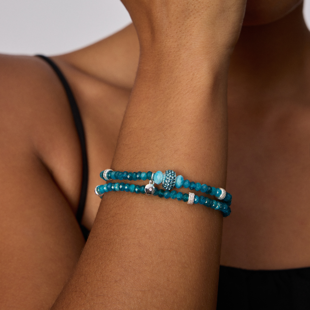 Astral Sparkle Ball™ Double Wrap Bracelet on model