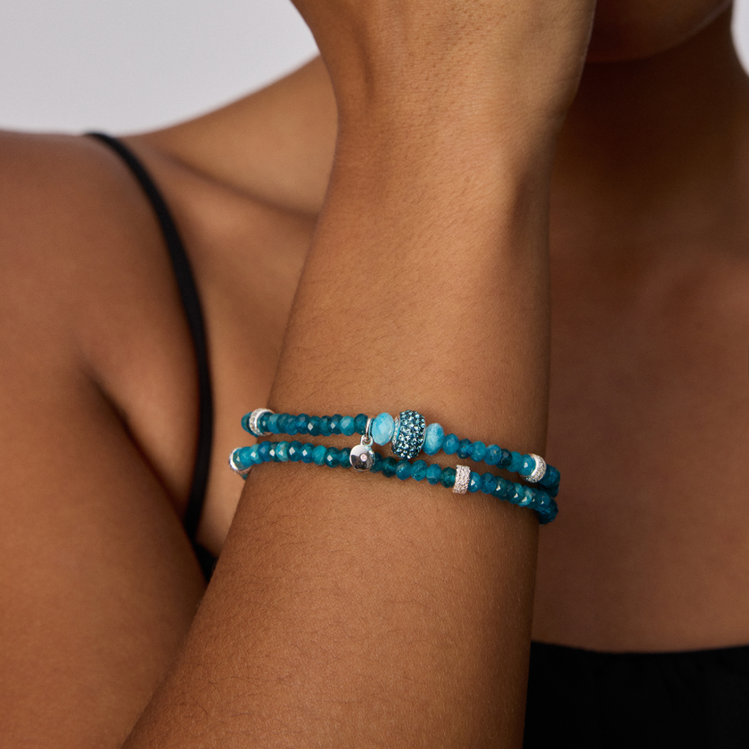 Astral Sparkle Ball™ Double Wrap Bracelet on model