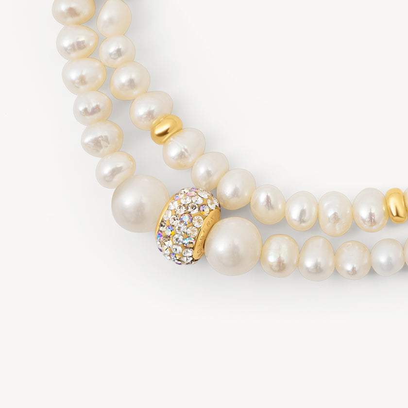 Sea Salt Pearl Wrap Bracelet