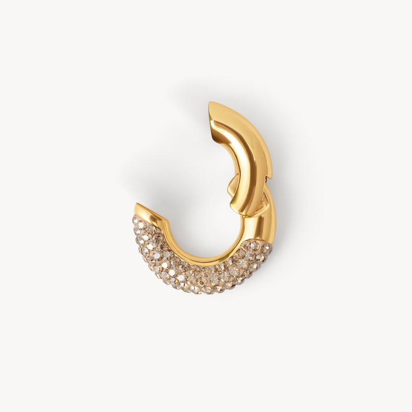 Soft Gold Sparkle Ear Cuff hinged open