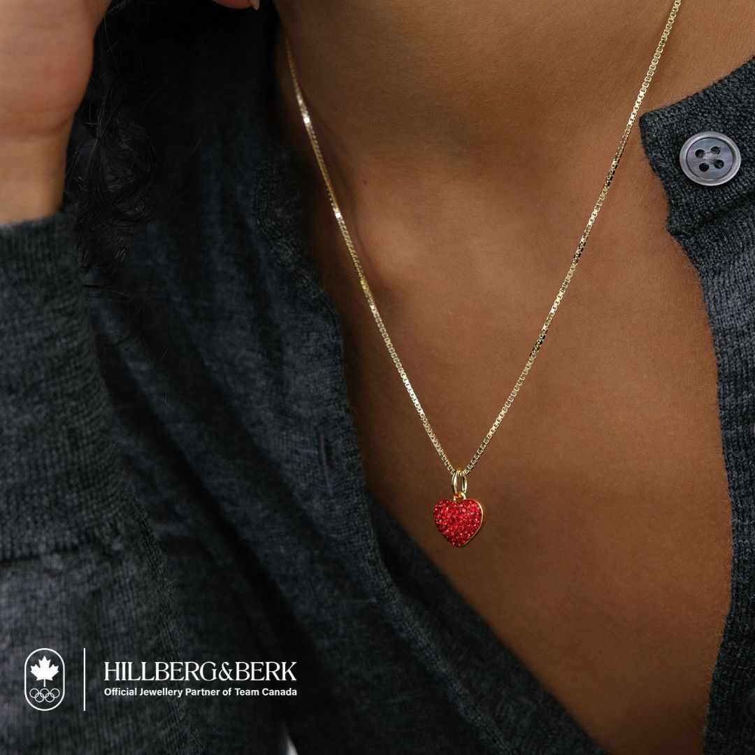 Team Canada Sparkle Heart Necklace