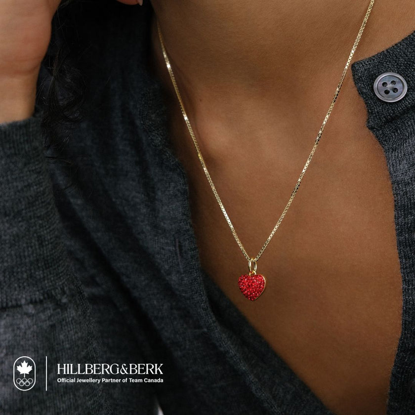 Team Canada Sparkle Heart Necklace