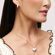 Pirouette  Sparkle Heart Pendant Necklace on model