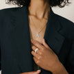 Sparkle Letter Charm A on a Gold Celestial Chain
