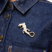 Sparkle Lizard Brooch on model