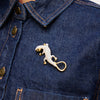 Sparkle Lizard Brooch on model