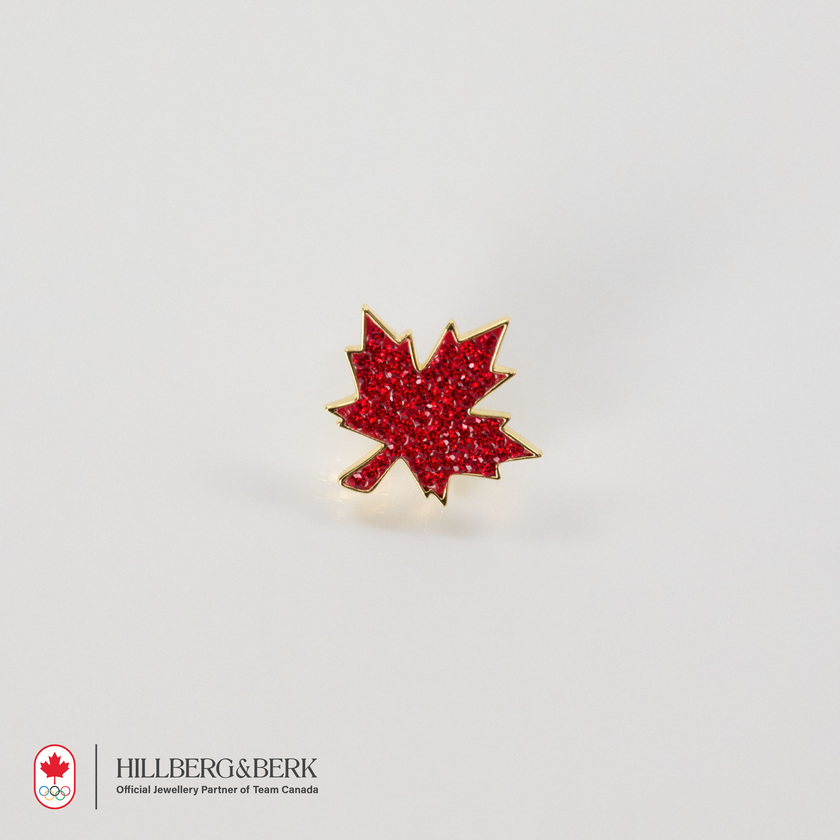 Sparkle Maple Leaf Brooch