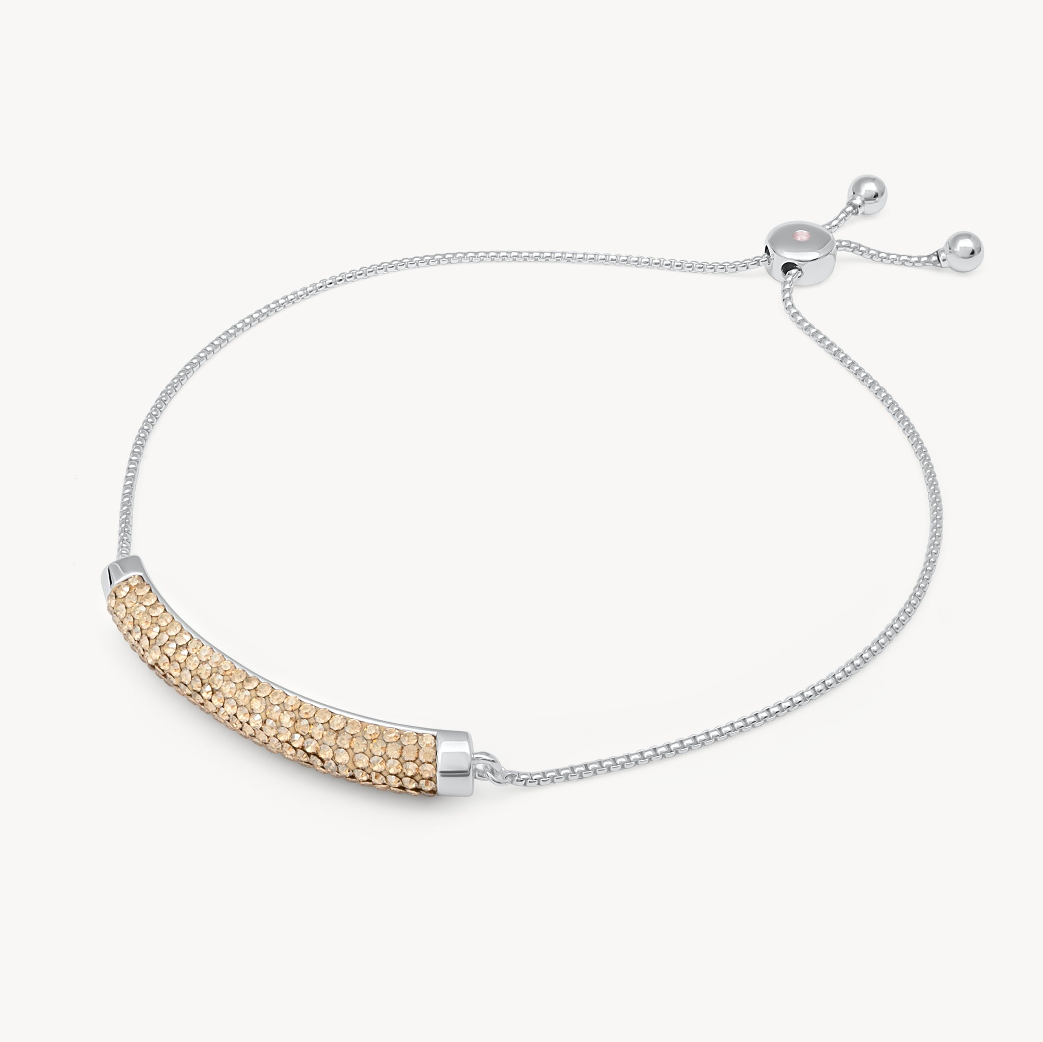 Soft Gold Sparkle Bar Bracelet