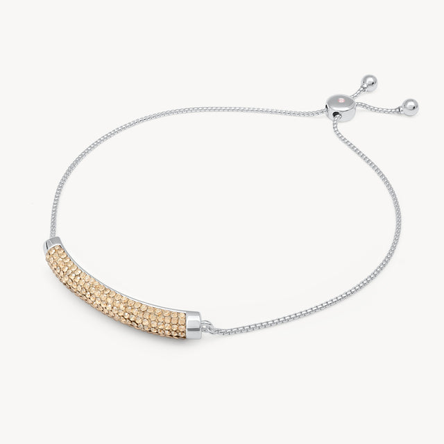 Soft Gold Sparkle Bar Bracelet