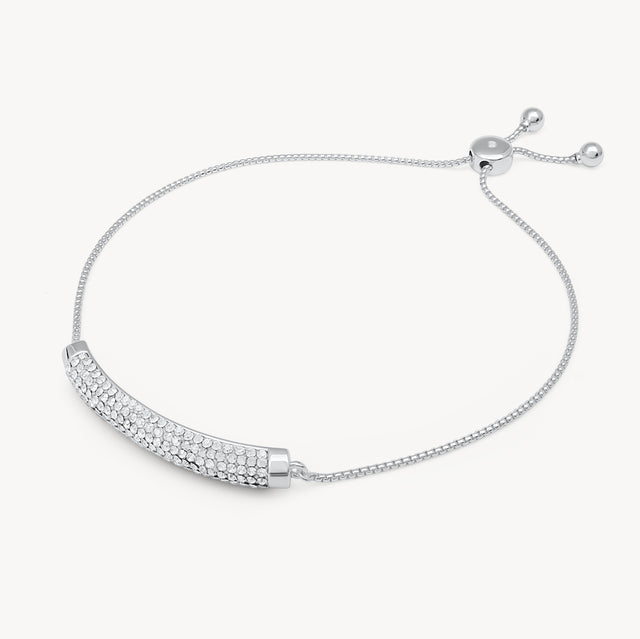 White Sparkle Bar Bracelet