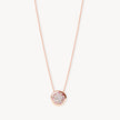 Sparkle Bezel Necklace Pink Champagne