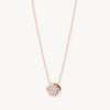 Sparkle Bezel Necklace Pink Champagne