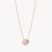 Sparkle Bezel Necklace Rose Gold