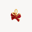 Red Velvet Sparkle Bow Charm