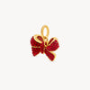Red Velvet Sparkle Bow Charm